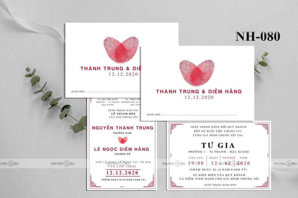 Thiệp Cưới Nguyễn Hiếu Thiết Kế NH 080