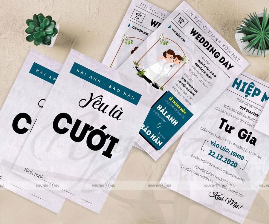 Thiệp Cưới Nguyễn Hiếu Thiết Kế NH 086