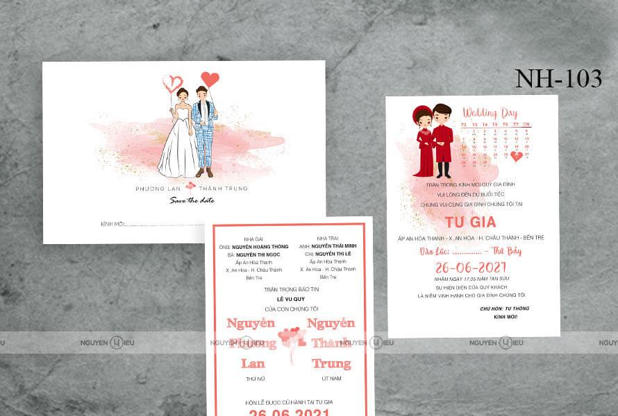 Thiệp Cưới Nguyễn Hiếu Thiết Kế NH 103