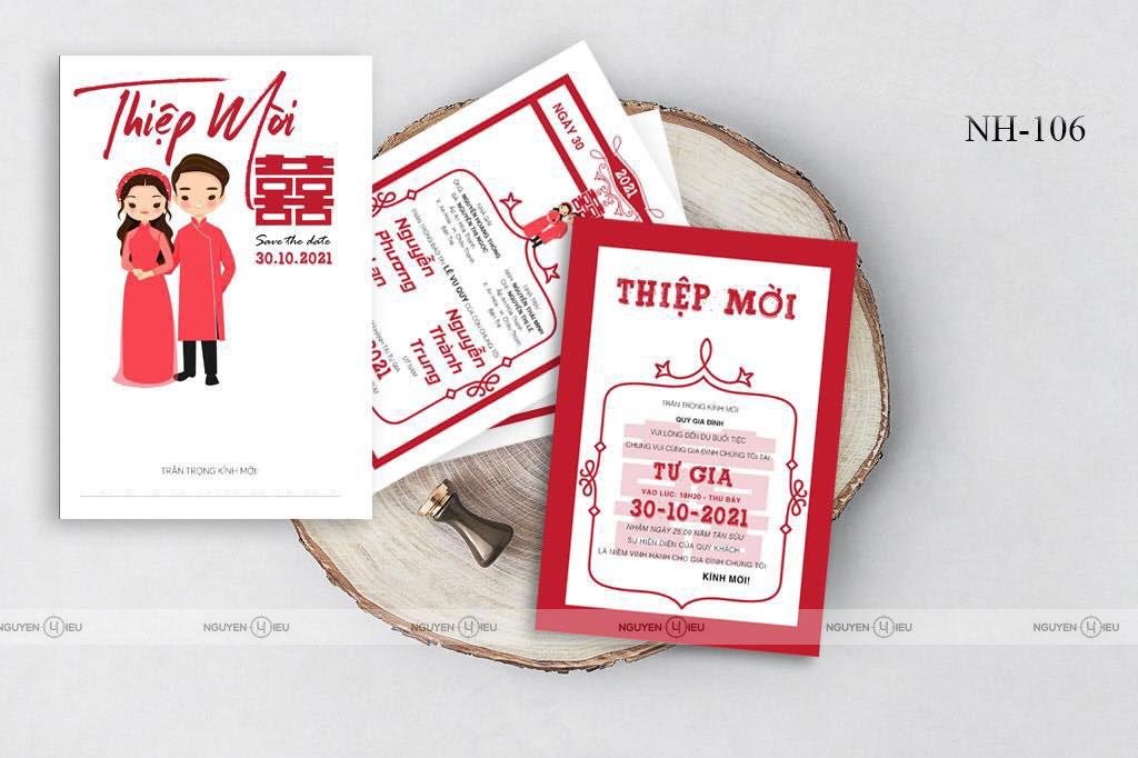 Thiệp Cưới Nguyễn Hiếu Thiết Kế NH 106