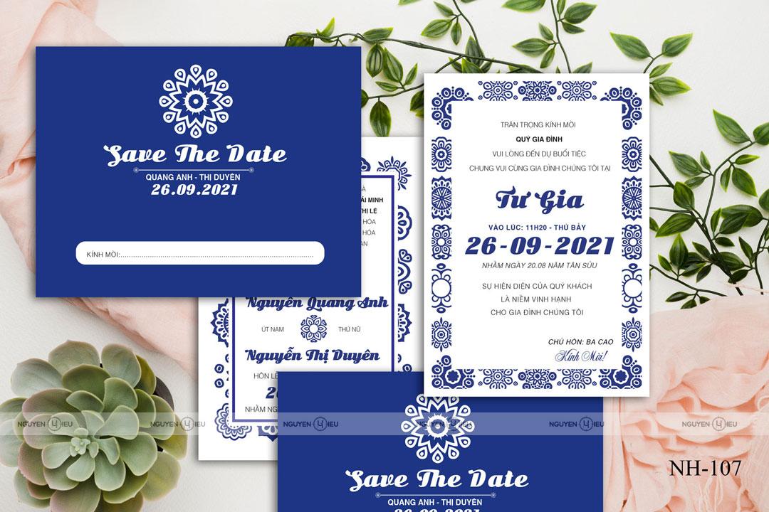 Thiệp Cưới Nguyễn Hiếu Thiết Kế NH 107