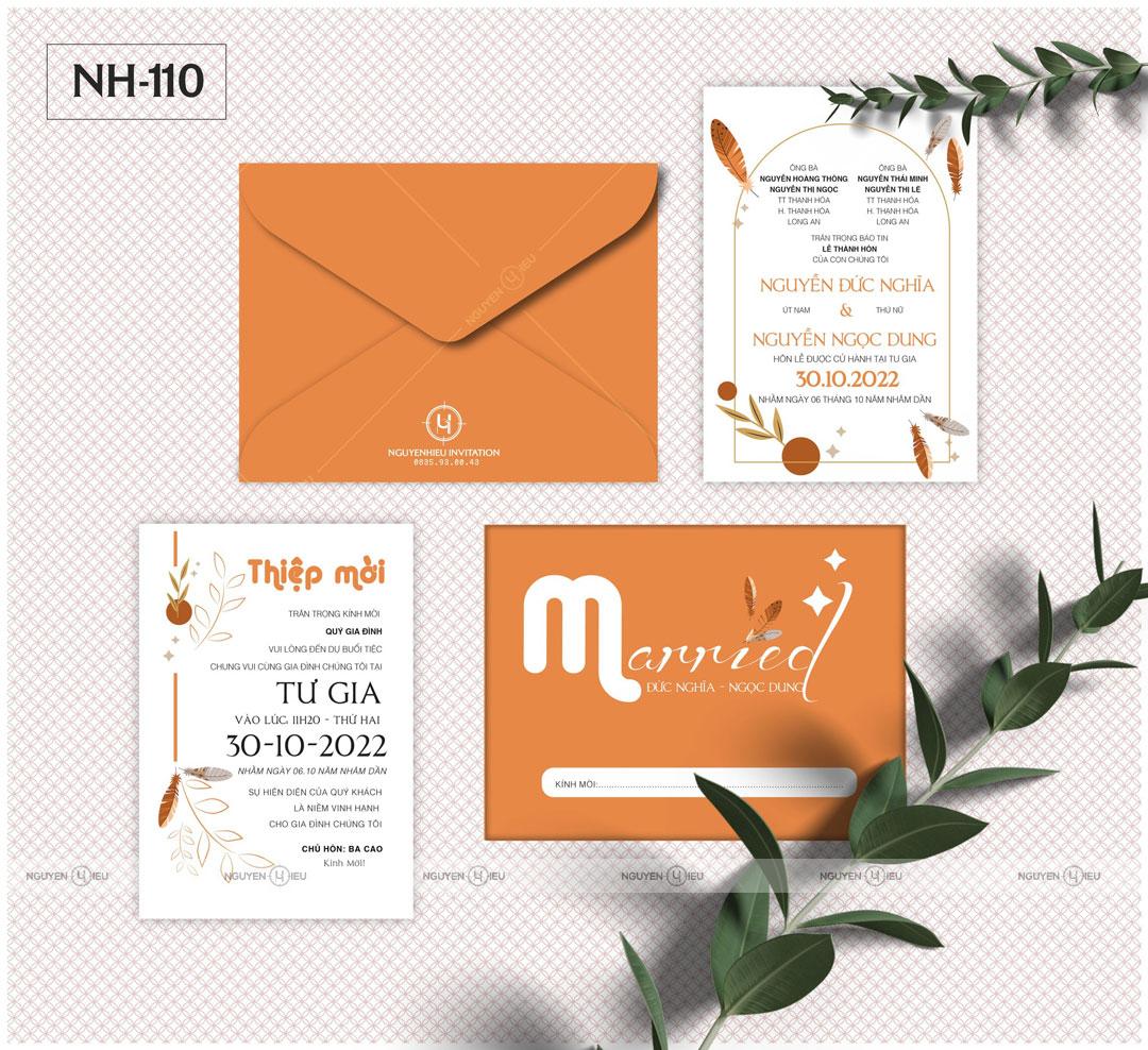 Thiệp Cưới Nguyễn Hiếu Thiết Kế NH 110