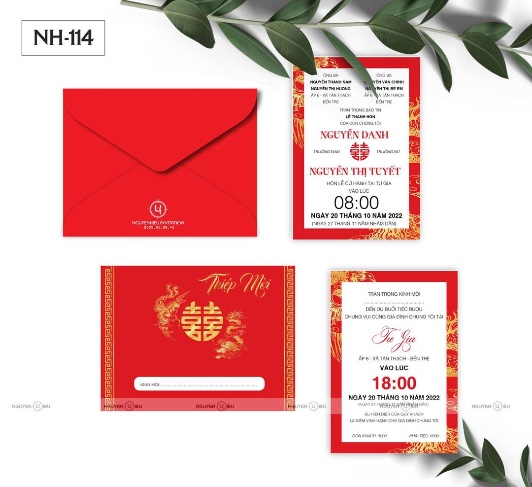 Thiệp Cưới Nguyễn Hiếu Thiết Kế NH 114