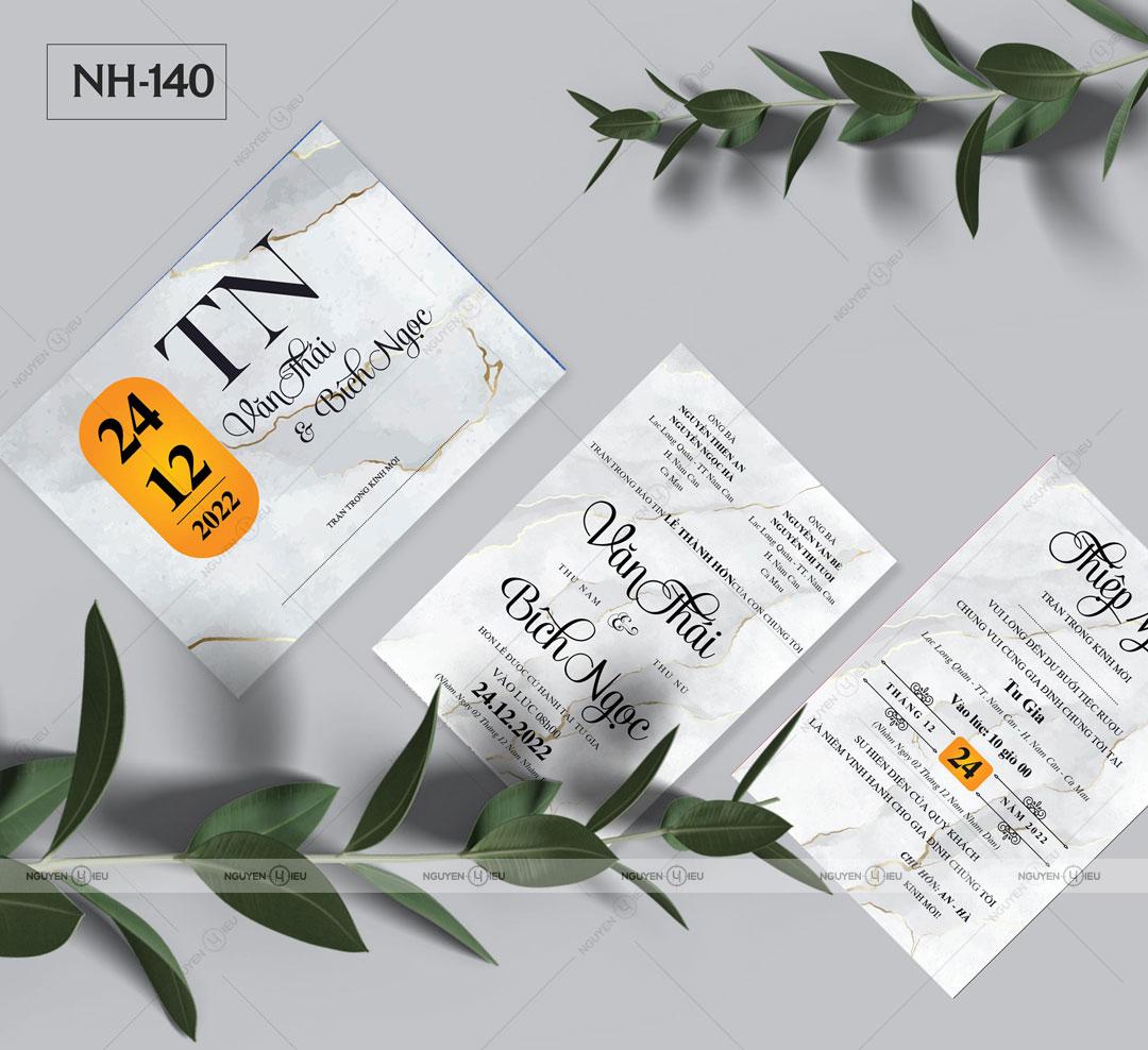 Thiệp Cưới Nguyễn Hiếu Thiết Kế Thiệp cưới vân đá marble