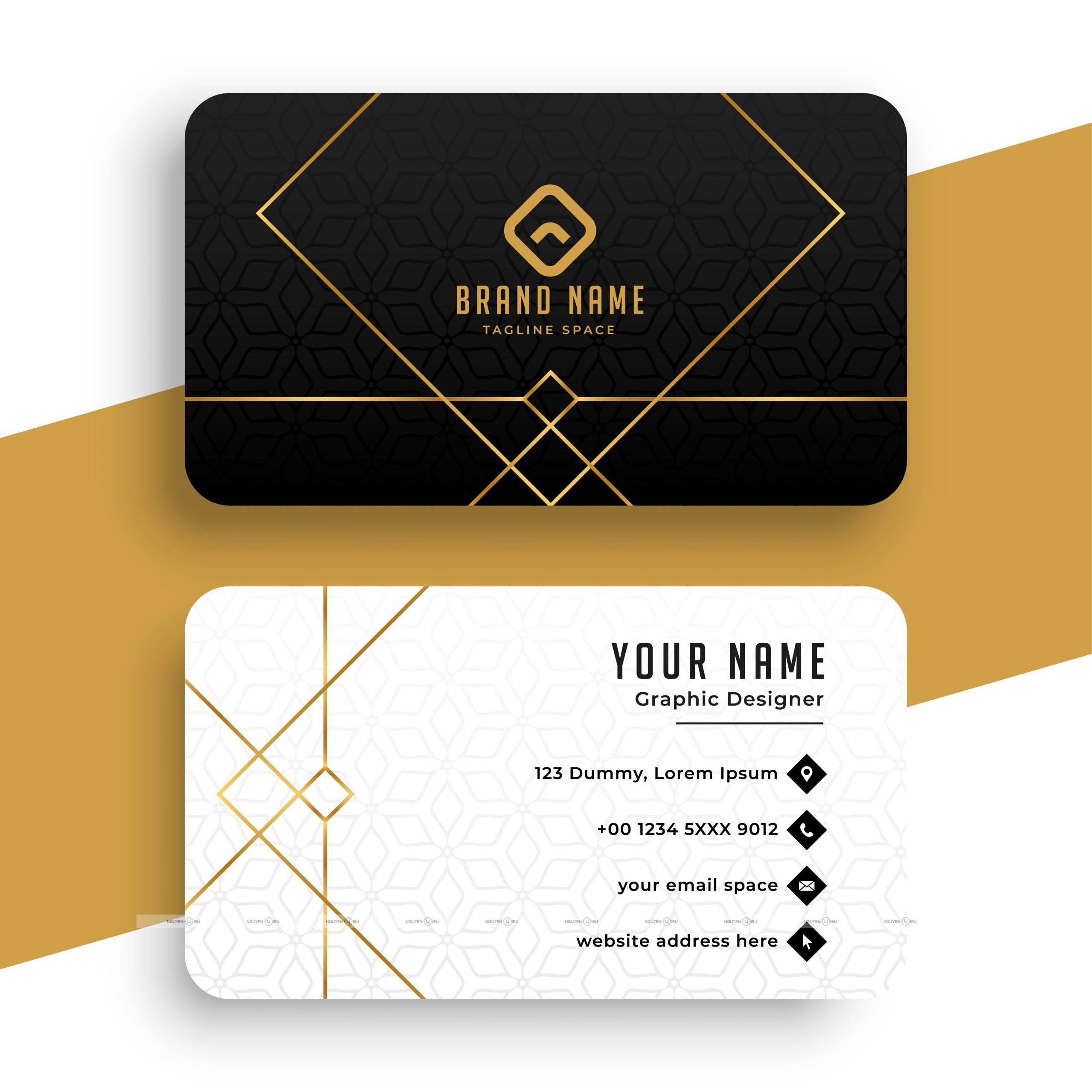 minimal golden business card template NC14 1 scaled