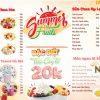 Thiệp cưới Hiếu Nguyễn - Menu Giấy Ép Plastic - A4 summer fruits tuy hoa nguyen hieu