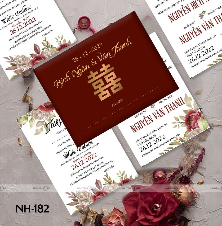 Thiệp cưới Nguyễn Hiếu thiết kế Thiệp cưới màu đỏ