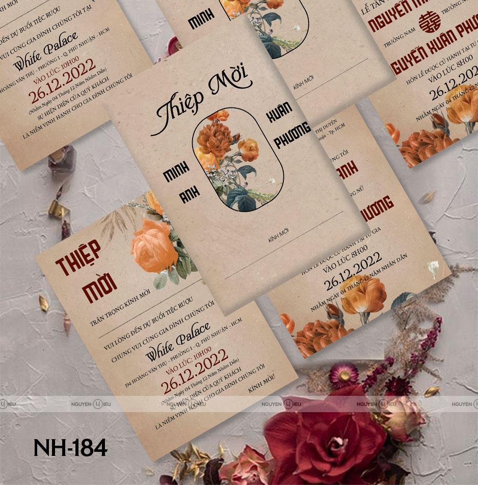 Thiệp cưới Nguyễn Hiếu thiết kế Thiệp cưới màu vintage