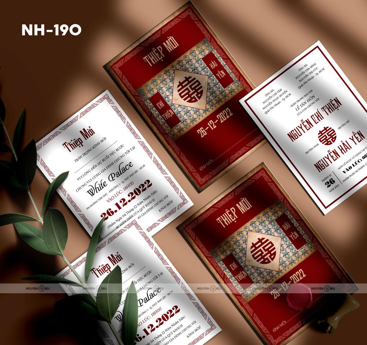 Thiệp cưới Nguyễn Hiếu thiết kế Thiệp cưới màu đỏ