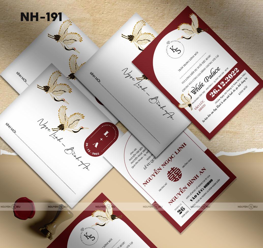 Thiệp cưới Nguyễn Hiếu thiết kế Thiệp cưới màu đỏ