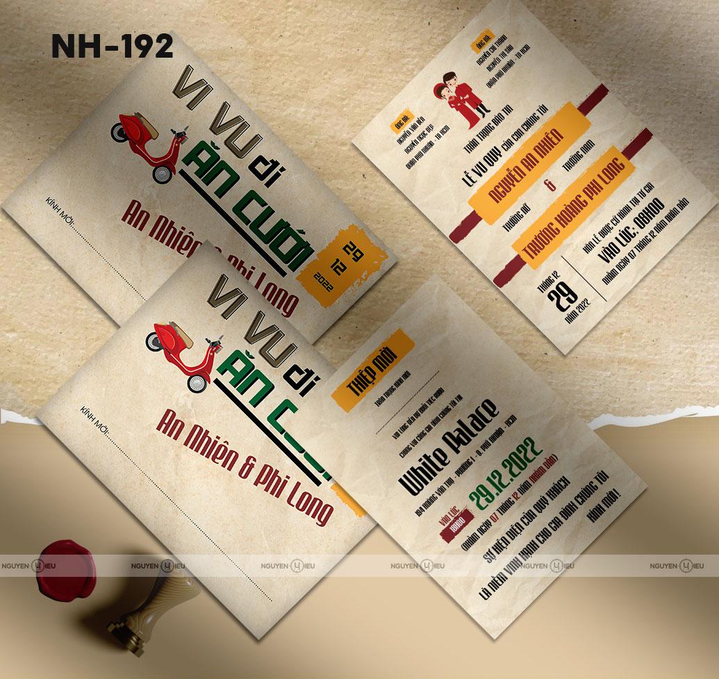 Thiệp cưới Nguyễn Hiếu thiết kế Thiệp cưới vintage