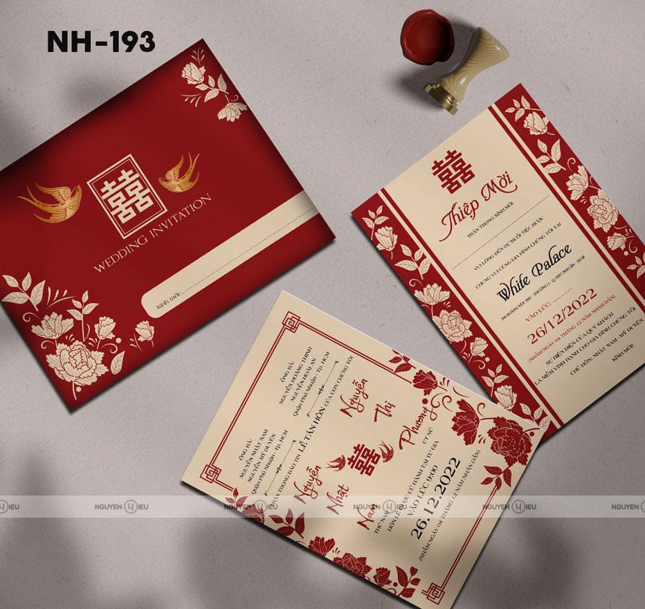 Thiệp cưới Nguyễn Hiếu thiết kế Thiệp cưới màu đỏ
