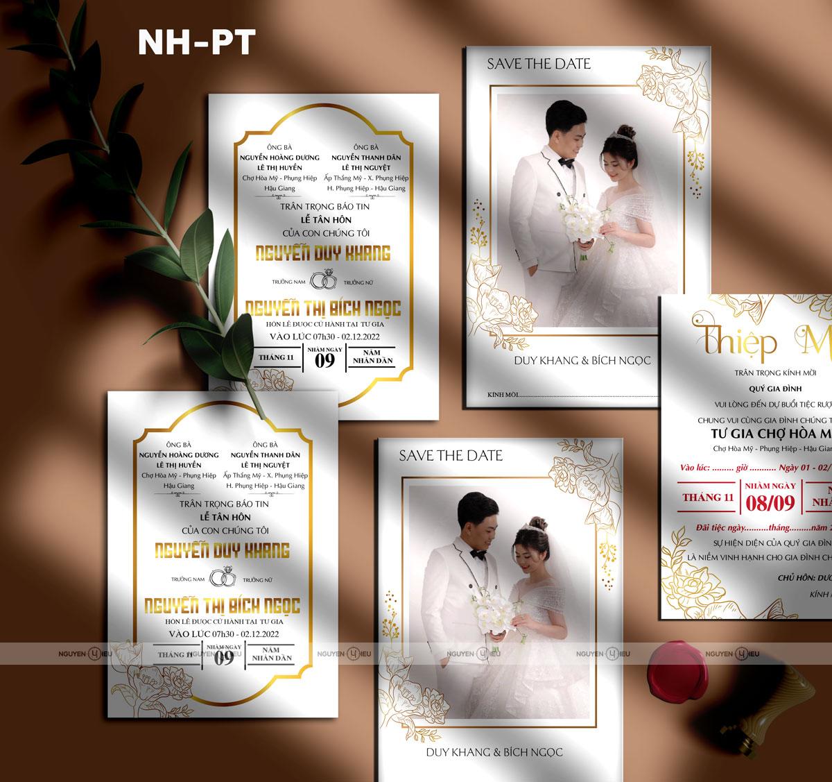 Thiệp cưới Nguyễn Hiếu thiết kế Thiệp cưới in ảnh