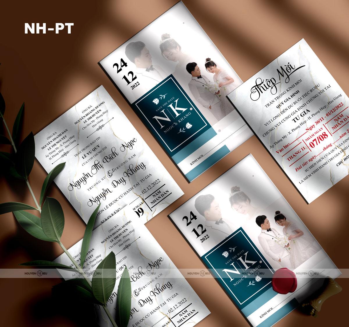 Thiệp cưới Nguyễn Hiếu thiết kế Thiệp cưới in ảnh