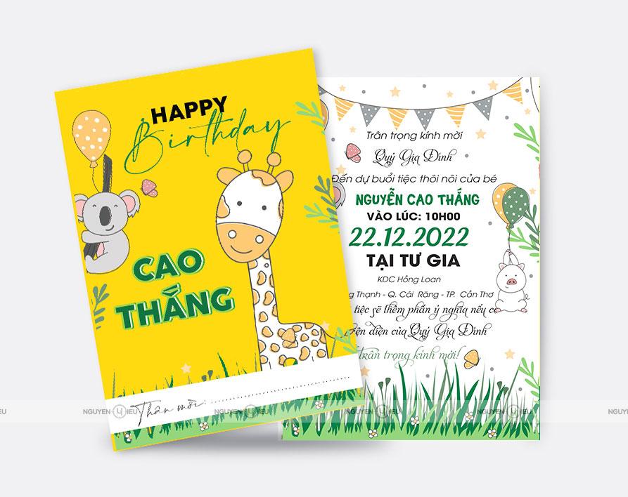 Thiệp sinh nhật Nguyễn Hiếu thiết kế SN27
