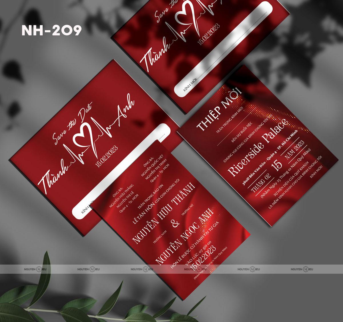 Thiệp cưới Nguyễn Hiếu thiết kế NH 209