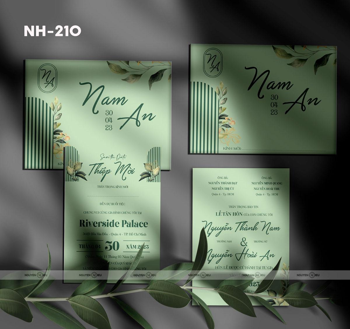 Thiệp cưới Nguyễn Hiếu thiết kế NH 210