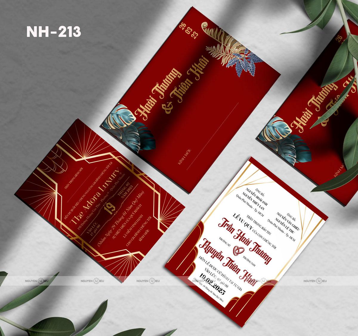 Thiệp cưới Nguyễn Hiếu thiết kế NH 213