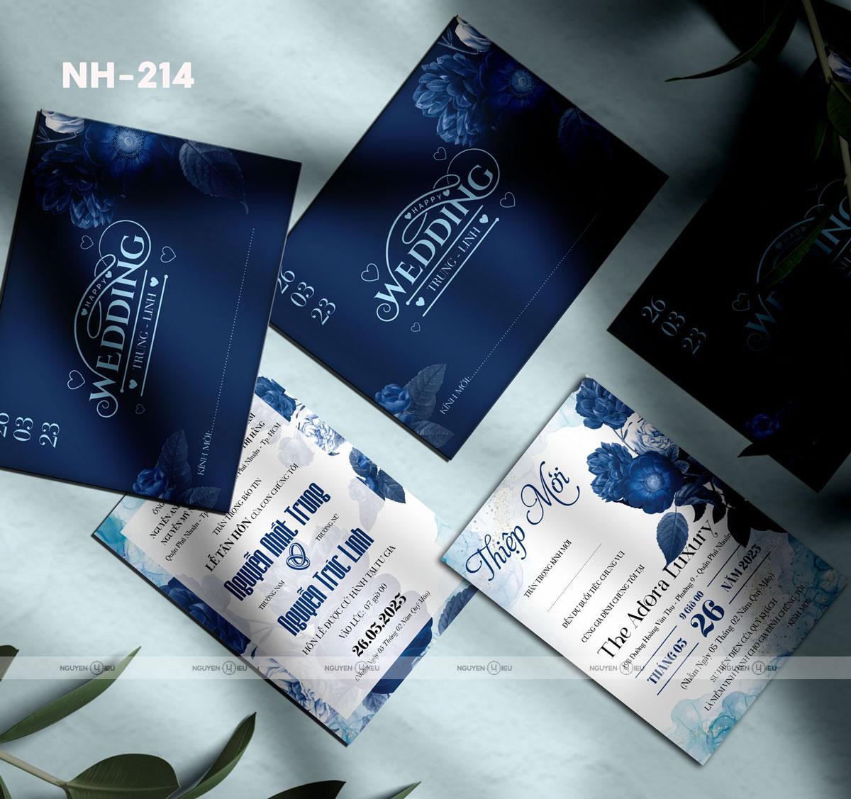Thiệp cưới Nguyễn Hiếu thiết kế NH 214
