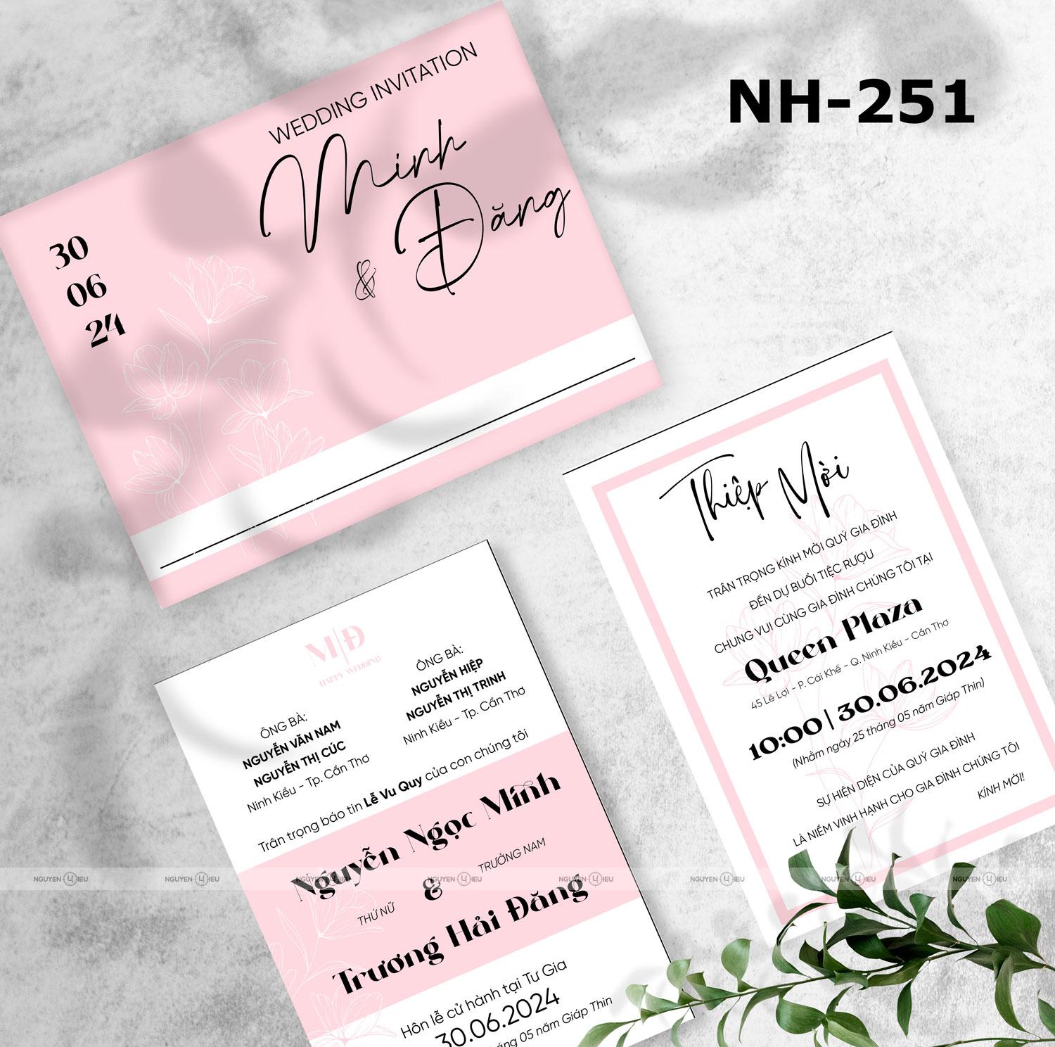 NH-251 Thiệp cưới Hiếu Nguyễn thiết kế