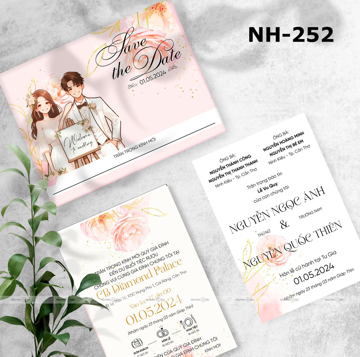NH-252 Thiệp cưới Hiếu Nguyễn thiết kế