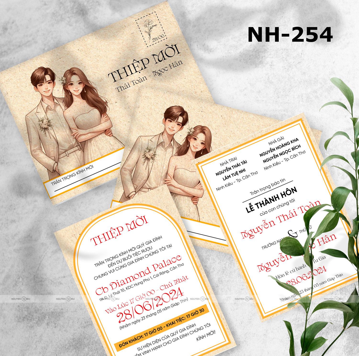 NH-254 Thiệp cưới Hiếu Nguyễn thiết kế