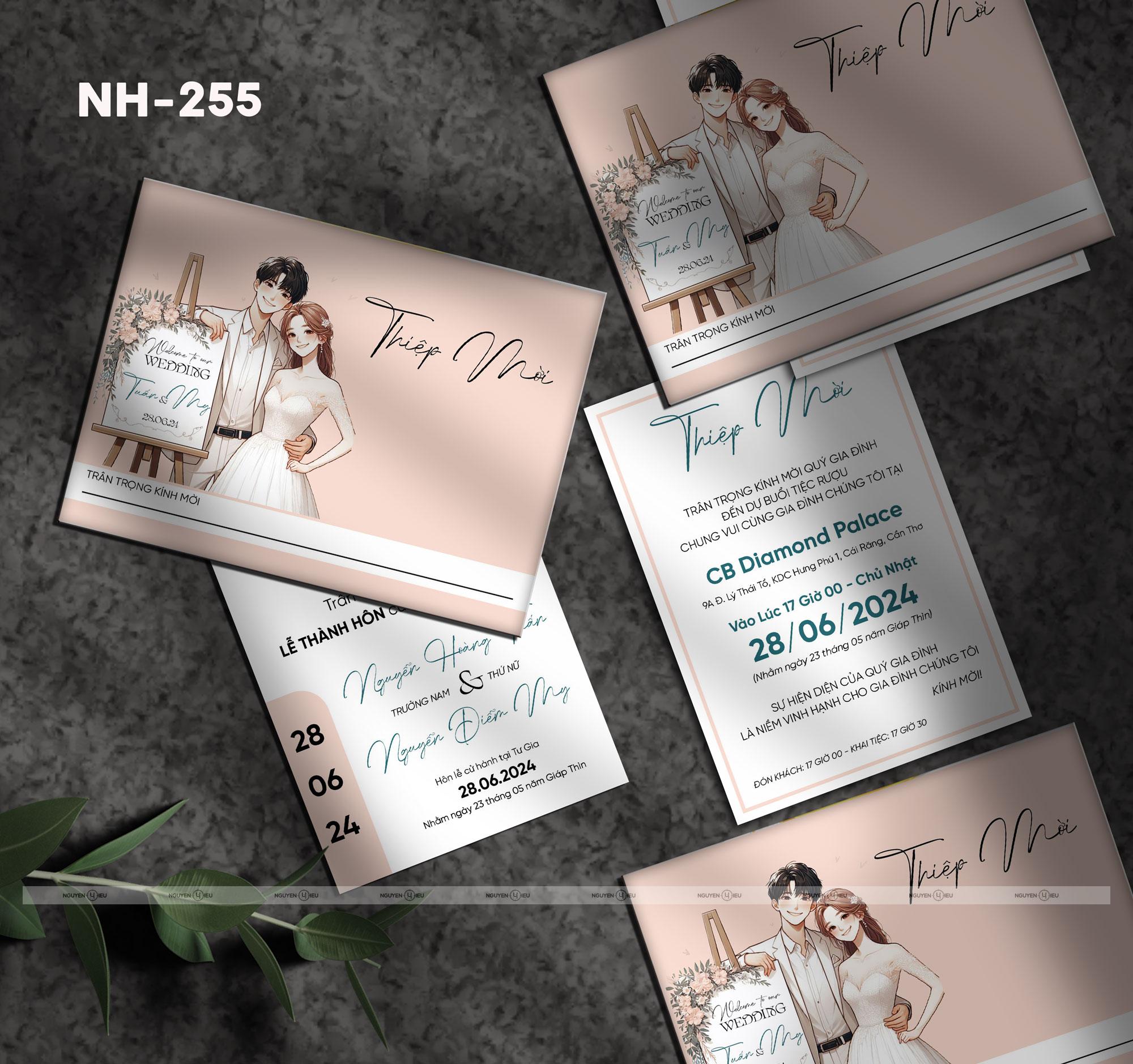 NH-255 Thiệp cưới Hiếu Nguyễn thiết kế