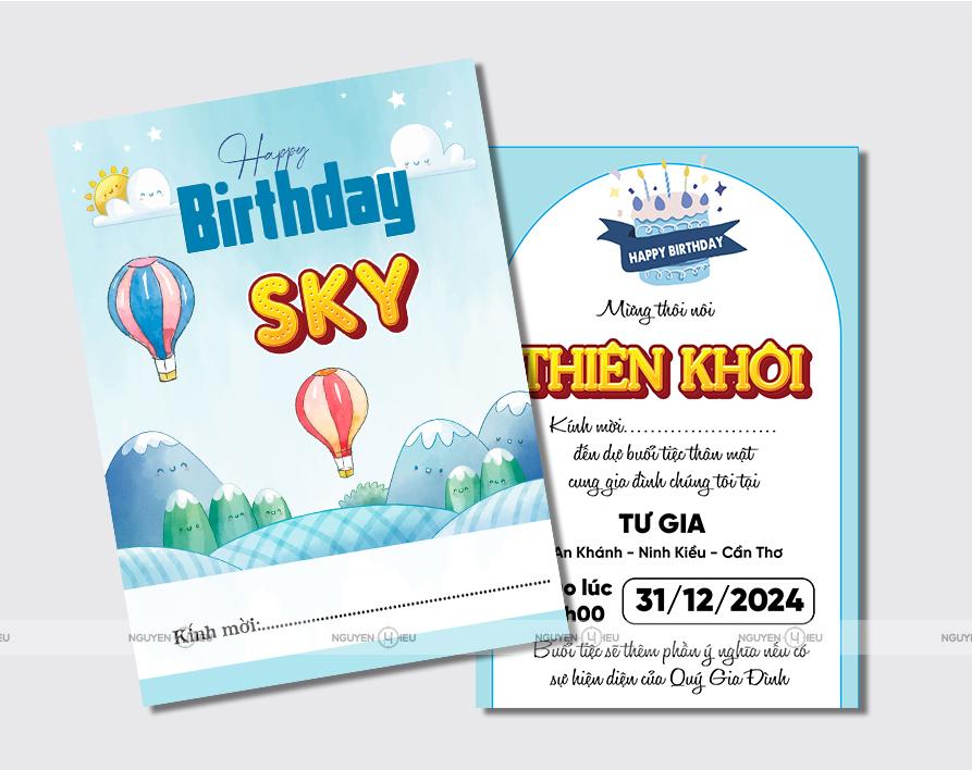 SN-052 Thiệp sinh nhật Nguyễn Hiếu thiết kế