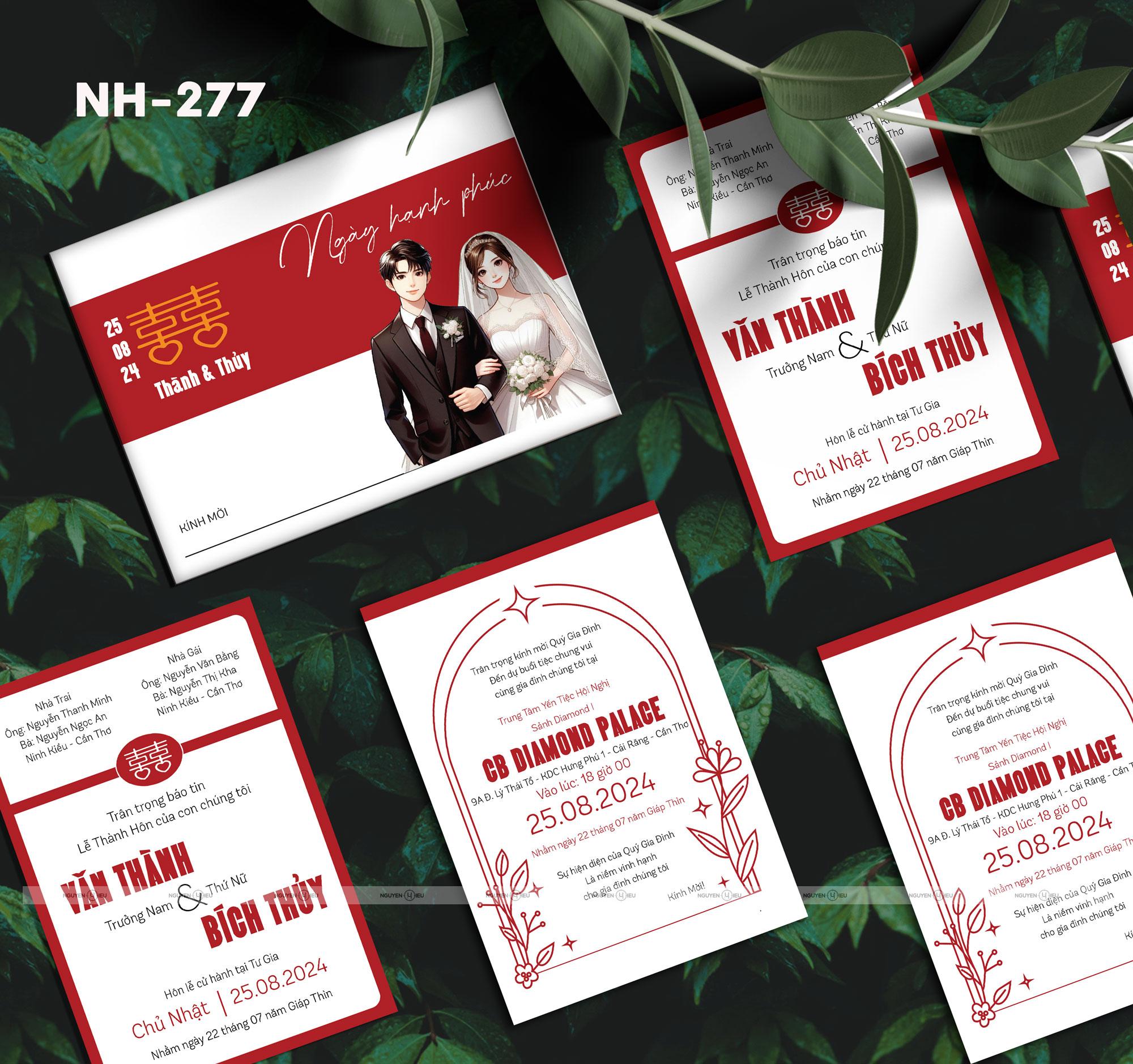 NH-277 Thiệp cưới Hiếu Nguyễn thiết kế