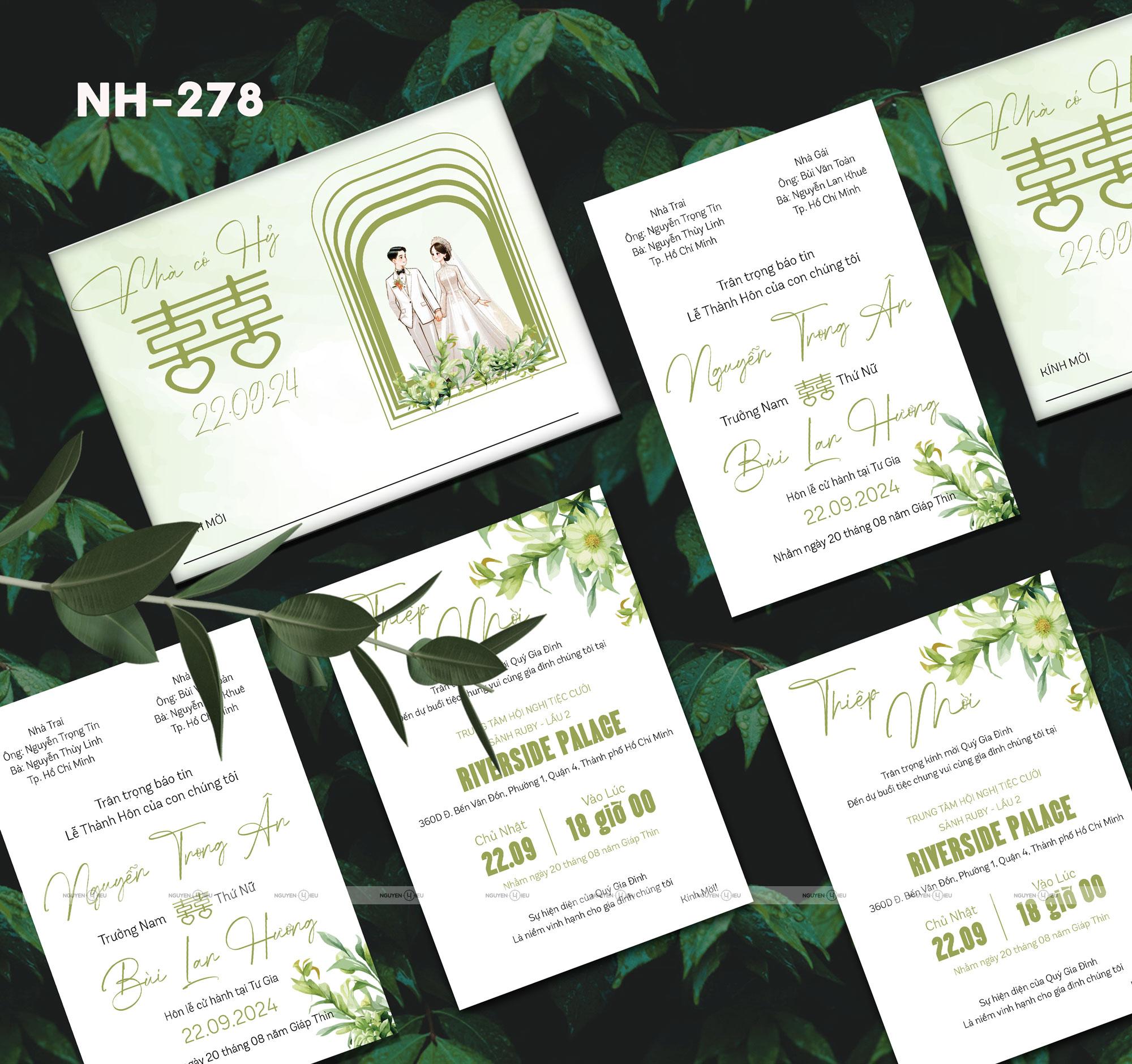 NH-278 Thiệp cưới Hiếu Nguyễn thiết kế