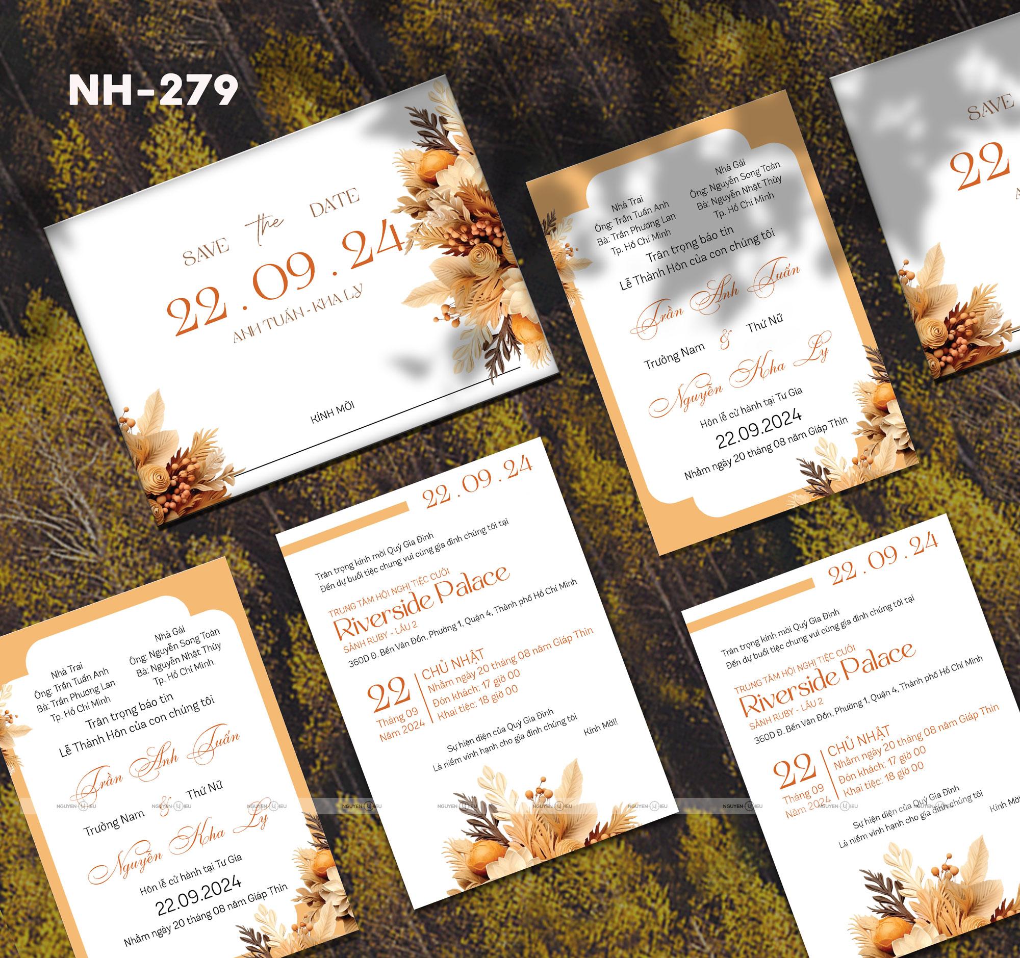 NH-279 Thiệp cưới Hiếu Nguyễn thiết kế