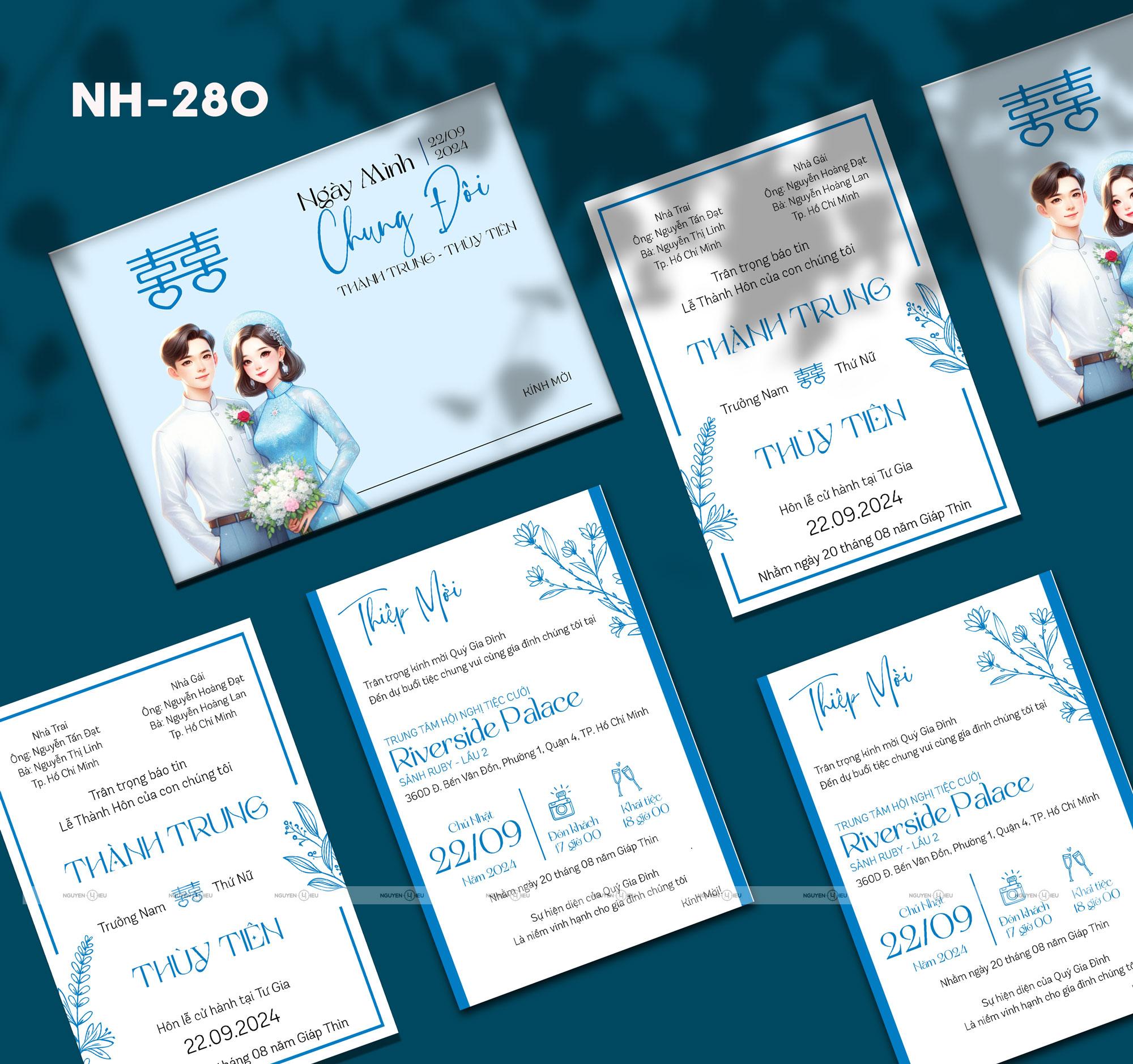 NH-280 Thiệp cưới Hiếu Nguyễn thiết kế