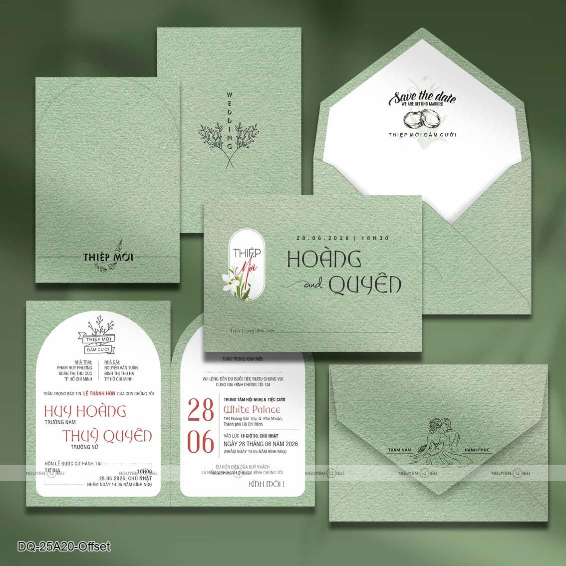 DQ25A20 Thiệp Cưới Thiết Kế Nguyễn Hiếu
