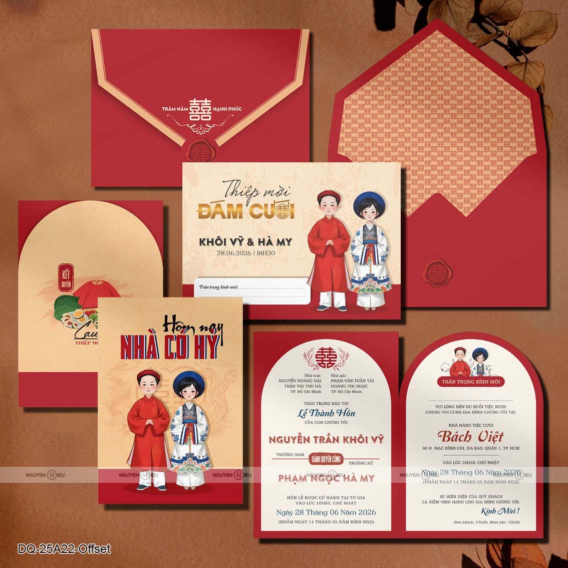 DQ25A22 Thiệp Cưới Thiết Kế Nguyễn Hiếu