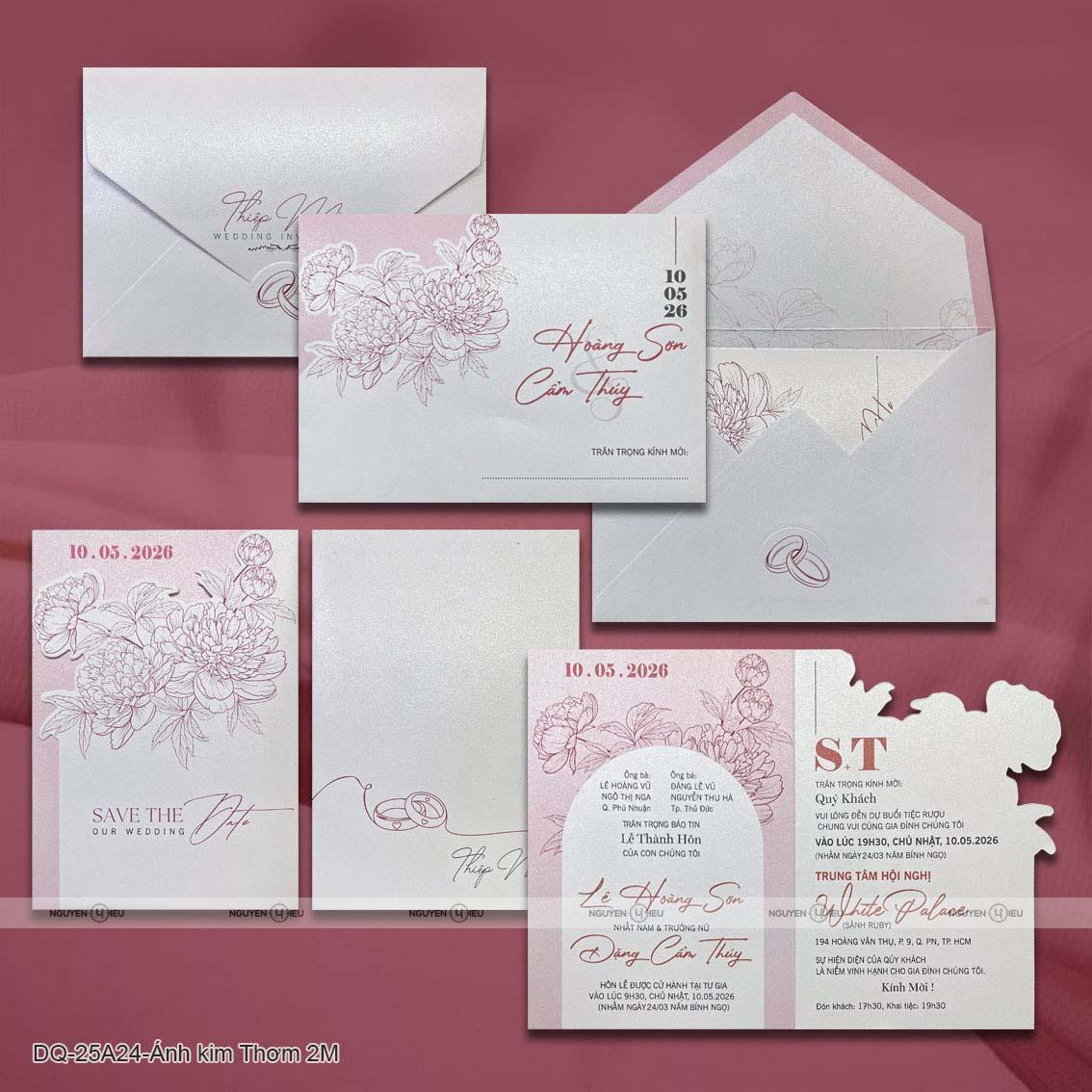 DQ25A24 Thiệp Cưới Thiết Kế Nguyễn Hiếu
