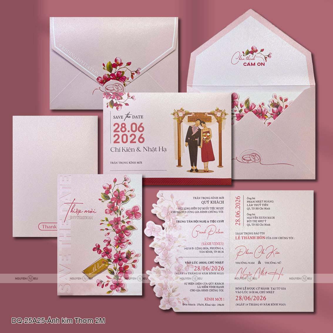 DQ25A25 Thiệp Cưới Thiết Kế Nguyễn Hiếu