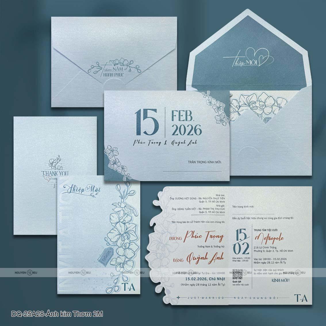 DQ25A28 Thiệp Cưới Thiết Kế Nguyễn Hiếu