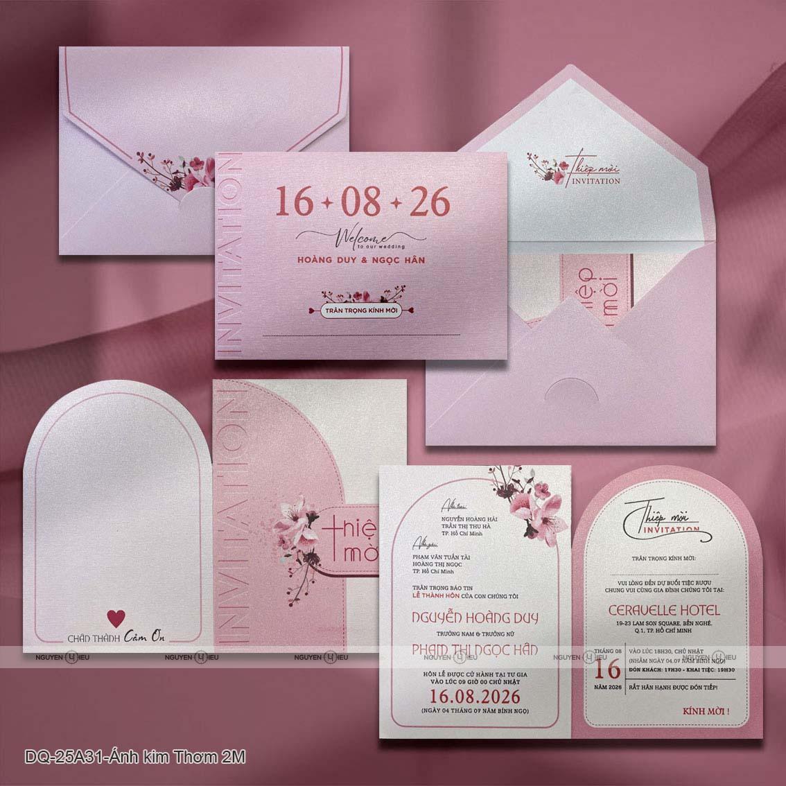 DQ25A31 Thiệp Cưới Thiết Kế Nguyễn Hiếu