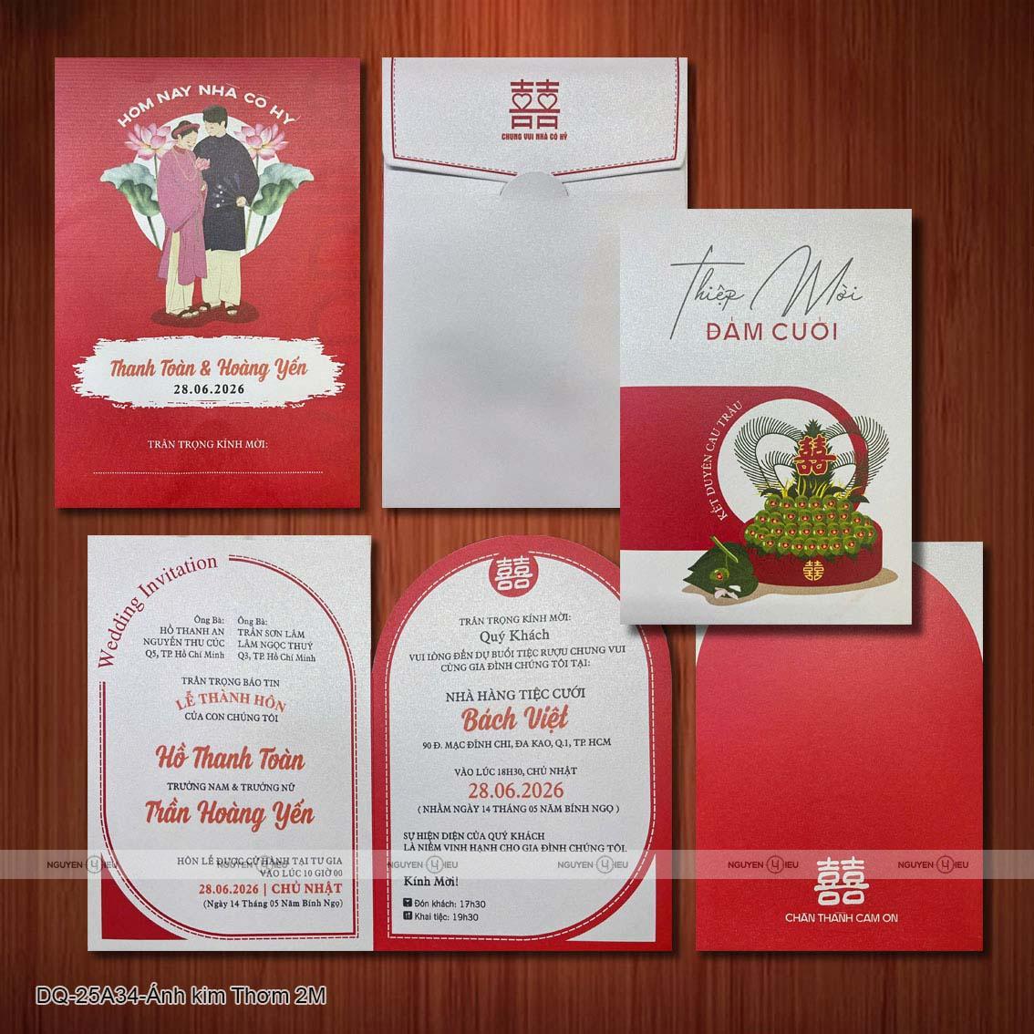 DQ25A34 Thiệp Cưới Thiết Kế Nguyễn Hiếu