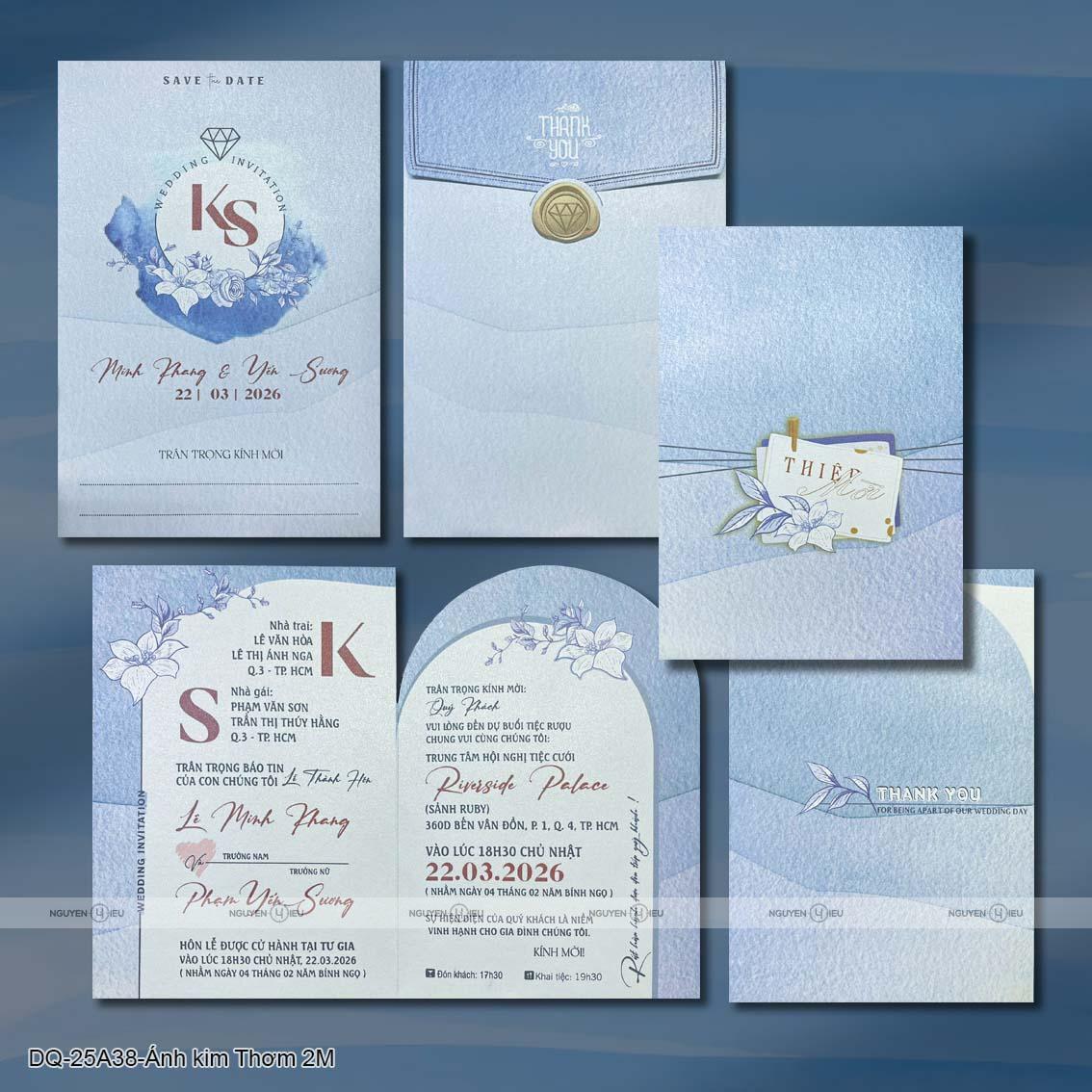 DQ25A38 Thiệp Cưới Thiết Kế Nguyễn Hiếu